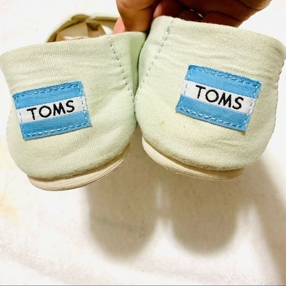 TOMS Women Classics Natural Light Mint Canvas Original size 5 - Picture 6 of 8